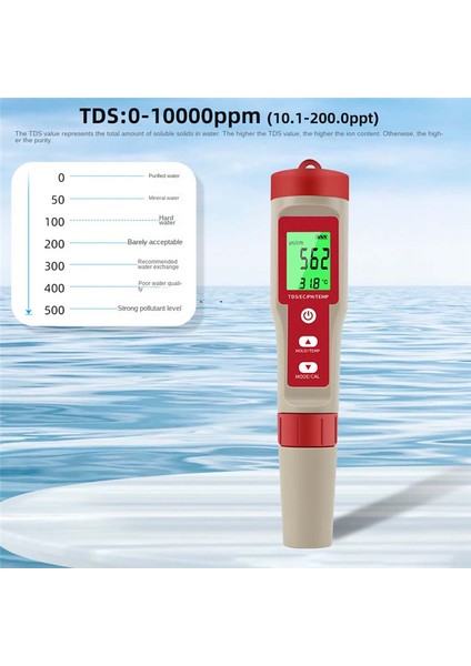 Hidroponik Için Ph/tds/ec/sıcaklık Fonksiyonlu 4'ü 1 Arada Dijital Ph Ölçer (Yurt Dışından) modelleri