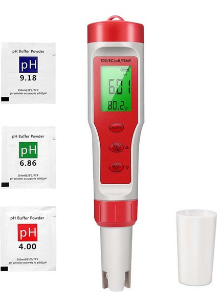Hidroponik Için Ph/tds/ec/sıcaklık Fonksiyonlu 4'ü 1 Arada Dijital Ph Ölçer (Yurt Dışından) fırsatları