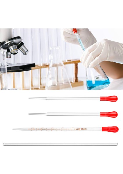 Cam Dereceli Ölçüm Silindirleri Seti, 3 Pipet + 2 Fırça (Yurt Dışından)