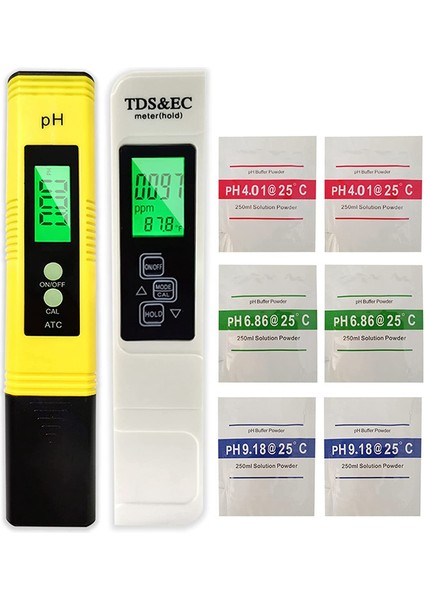 4'ü 1 Arada Tds Ph Ölçer, Ec Ölçer, Musluk Içme Suyu Için Tds Su Test Cihazı (Yurt Dışından)