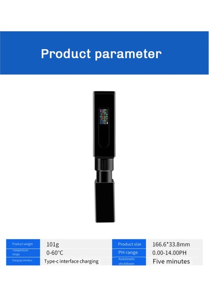 Dijital 5'i 1 Arada Su Sayacı Ph, Tds, Ec, Tuzluluk% ve Sıcaklık (Yurt Dışından)