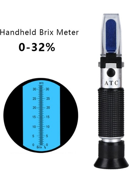 El Tipi Refraktometre Şeker Konsantrasyon Ölçer (Yurt Dışından)