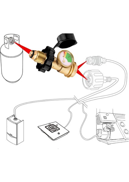 Rv Campe Için Evrensel Propan Tankı Adaptörü, Silindir (Yurt Dışından)