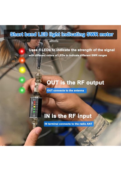 LED Swr Metre 3-30MHZ Frekans Kısa Dalga Duran Dalga Göstergesi (Yurt Dışından)
