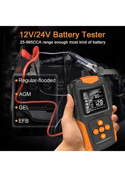 Akü Test Cihazı 12V 24V Otomotiv Cca Dijital Otomatik Akü Analizörü (Yurt Dışından) fiyatları