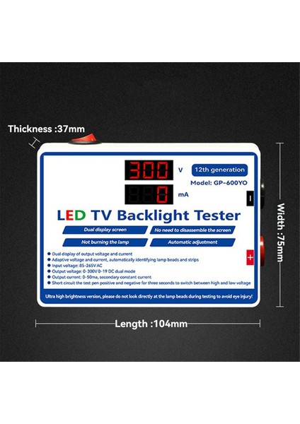 LED Test Cihazı 0-300V Çıkış LED Tv Arka Aydınlatma Test Cihazı Test Aracı Ab Fişi (Yurt Dışından)
