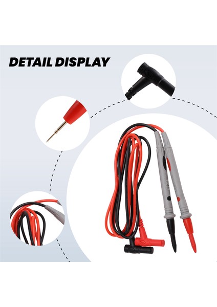 Test Probu Kalem Multimetre Kalem Silikon Test Uçları 20A 1000V (Yurt Dışından)