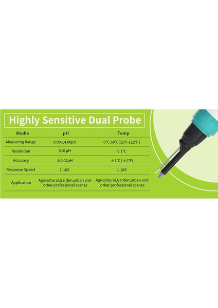 Toprak Ph Ölçer 0.00-14.00PH Dijital Sıcaklık Asitlik Toprak Test Cihazı (Yurt Dışından)