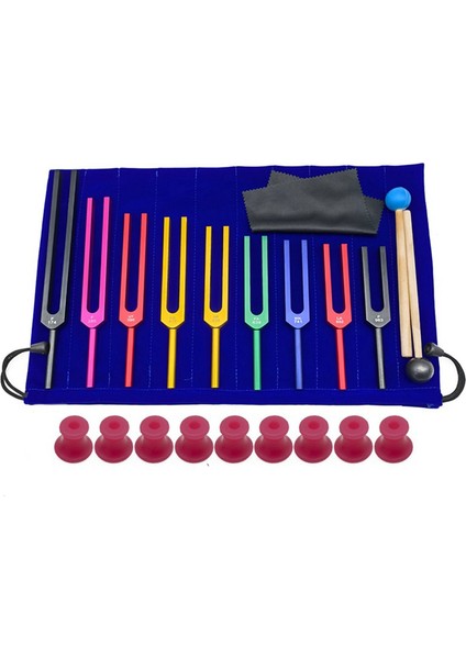 9 Adet Renkli Solfeggio Alüminyum Alaşımlı Akort Çatalı, Pembe (Yurt Dışından)
