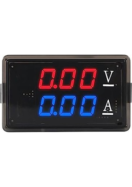 DC0-100V 10A LED Dijital Voltmetre Ampermetre, Kırmızı+Mavi (Yurt Dışından)