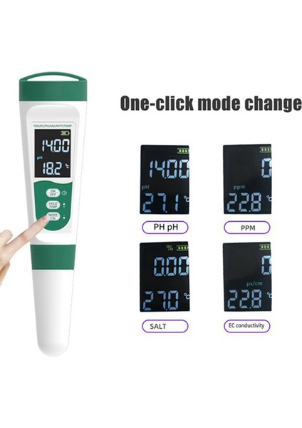 5'i 1 Arada Su Kalitesi Test Kalemi Ses Modeli Ph Ölçer Tds Tuzluluk Ölçer (Yurt Dışından) indirimleri