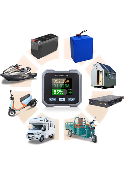 Elektrikli Iki Tekerlekli Araç Için Akü Ölçer ve Voltmetre, B (Yurt Dışından)