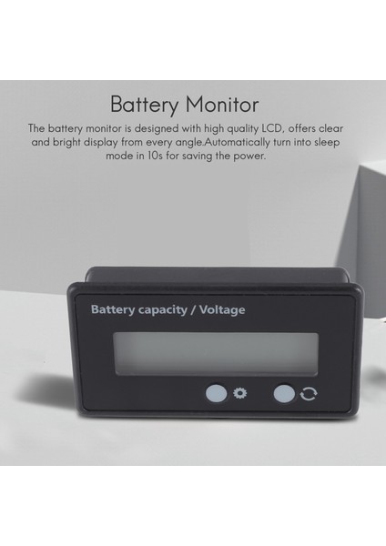 LCD Pil Kapasitesi Ölçer Metre 12V/24V/36V/48V Kurşun Asit Akü (Yurt Dışından)
