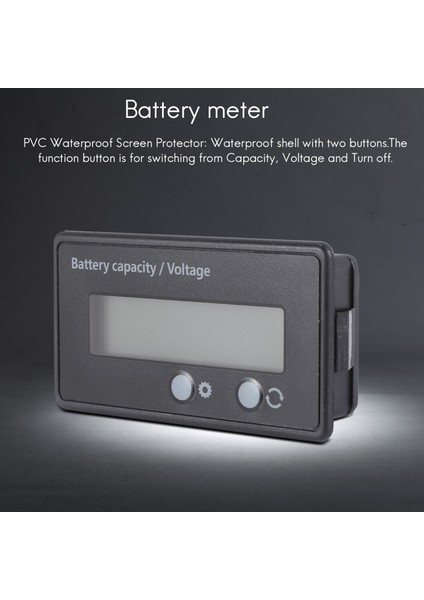 LCD Pil Kapasitesi Ölçer Metre 12V/24V/36V/48V Kurşun Asit Akü (Yurt Dışından)