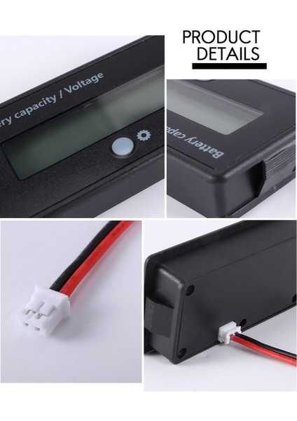 LCD Pil Kapasitesi Ölçer Metre 12V/24V/36V/48V Kurşun Asit Akü (Yurt Dışından)