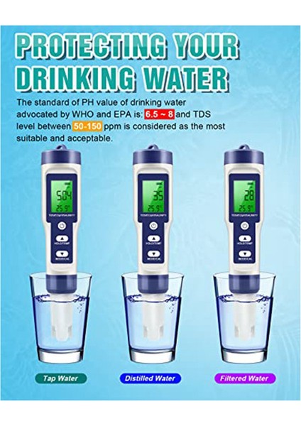Tds Ölçer, 0-200000 Ppm Ölçer, 0-14 Ph Ölçer, Tds/ec/tuz/sıcaklık/ph (Yurt Dışından) indirimleri
