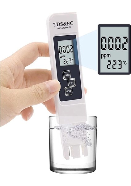 Dijital Ph Ölçer, Tds ve Ec Kalemi Su Için, Moisture Light Ph ile (Yurt Dışından) fiyatları