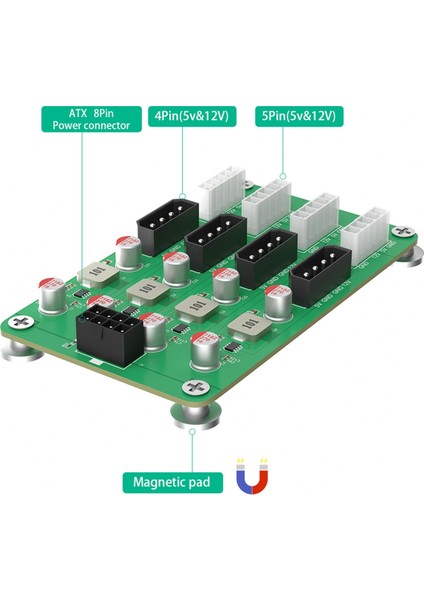Atx Psu Için Atx 6/8pin 12V Ila 8 Yollu 5V/12V 3A Güç Adaptörü (Yurt Dışından)
