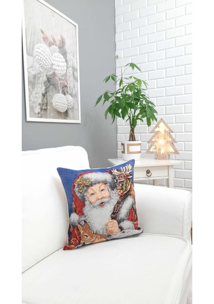 Goblen Pamuk Dokuma Kumaş Yastık Kırlent Kılıfı Pillow