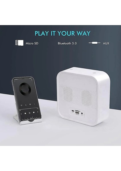 Alarm ve Sıcaklık Göstergeli Ambiyans Atmosfer Işığı Bluetooth Hoparlör Gece Lambası Saat