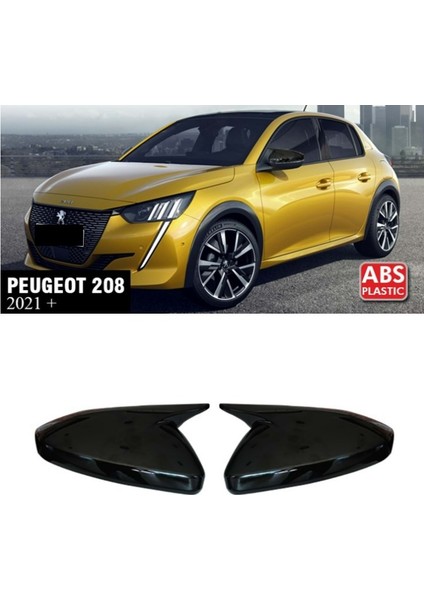 Peugeot 208 2021+ Yarasa Ayna Kapak Parlak Siyah Sağ Sol Takım
