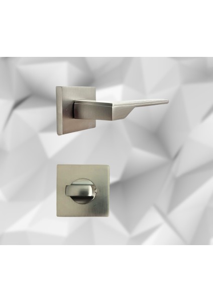 Stilo Inox 5 Adet Oda 2 Adet Wc Kare Rozetli Kapı Kolu Set