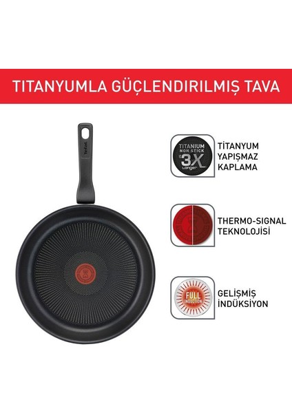 Titanyum 3x Force Tava 24 cm