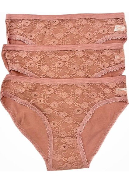 3'lü Paket Dantelli Kadın Külot