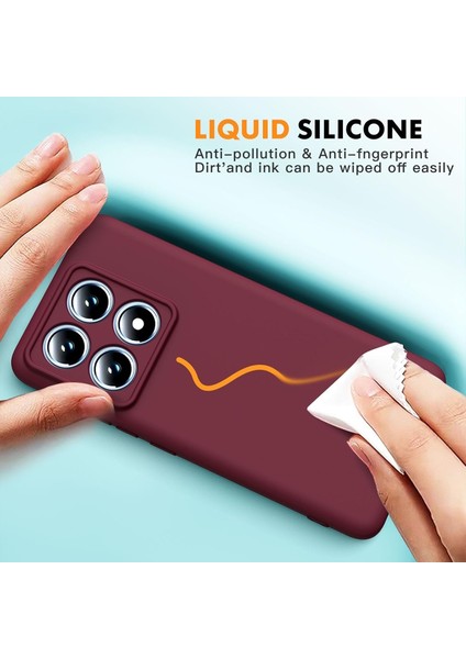 Xiaomi Mi 14T Pro Kılıf Kamera Korumalı Renkli Yumuşak Mat Silikon + 9h Ekran Koruyucu Cam 2in1 Set