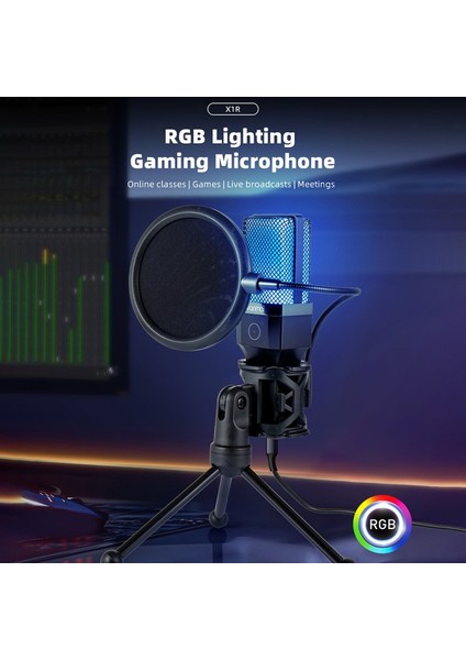Bilgisayar RGB Mikrofon 20-20KHZ