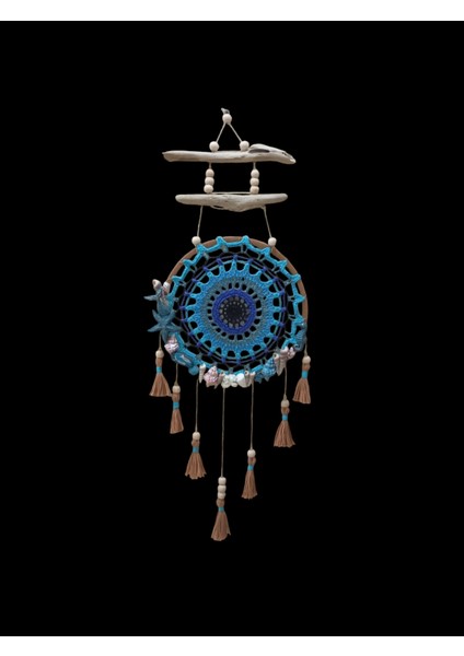 Bohem Marin Temalı El Yapımı Duvar Süsü Dreamcatcher Rüya Kapanı