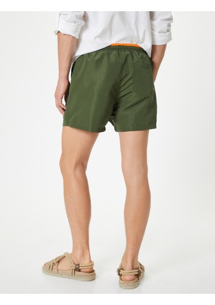 Kısa Deniz Şortu File Astarlı Beli Bağlamalı Cepli Rahat Kalıp fırsatları