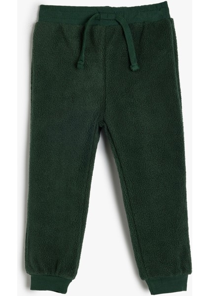 Beli Bağlamalı Basic Polar Jogger Eşofman Altı