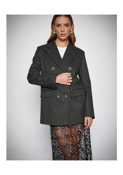 Melis Ağazat XKoton - Oversize Kruvaze Blazer Ceket