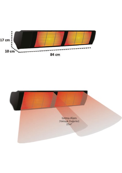Hottable Supreme 4000 Elektrikli Dış Mekan Isıtıcı | Rehome modelleri