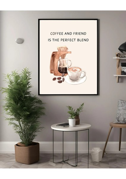 Çerçeveli, 'coffee' Kahve Köşesi, Mutfak Dekoratif Tablo, Modern Pinterest Tarzı Çerçeveli Poster