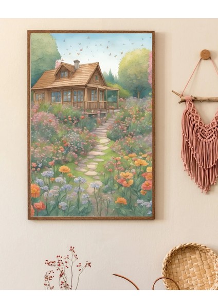 Çerçeveli, 'garden' Soft Renkli 2li Dekoratif Tablo, Modern Pinterest Tarzı Çerçeveli Poster fiyatları