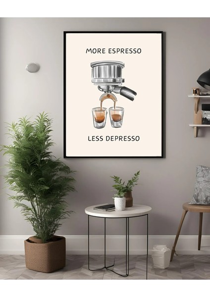 Çerçeveli, 'espresso' Kahve Köşesi, Mutfak Dekoratif Tablo, Modern Pinterest Tarzı Çerçeveli Poster