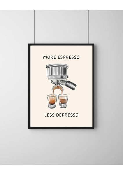 Çerçeveli, 'espresso' Kahve Köşesi, Mutfak Dekoratif Tablo, Modern Pinterest Tarzı Çerçeveli Poster