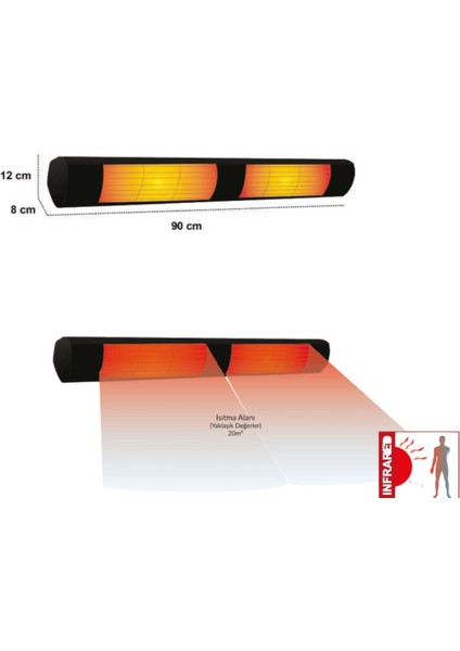 Hottable Classic 4000 Dış Mekan Isıtıcı | Rehome fırsatları