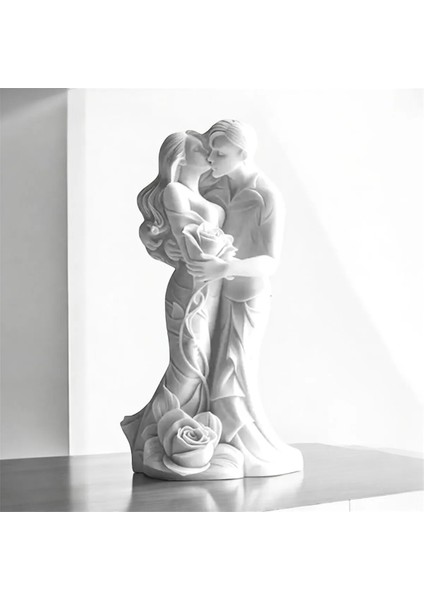 Romantik Çift Heykeli & Biblosu 11 x 5 cm – Özel Tasarım Aşkın Simgesi - Sevgili Biblo