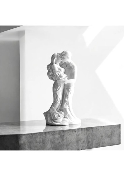 Romantik Çift Heykeli & Biblosu 11 x 5 cm – Özel Tasarım Aşkın Simgesi - Sevgili Biblo modelleri