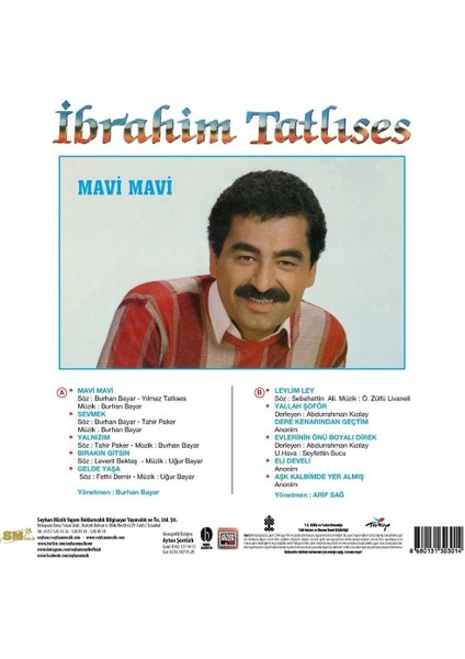 İbrahim Tatlıses Mavi Mavi LP Plak fiyatları