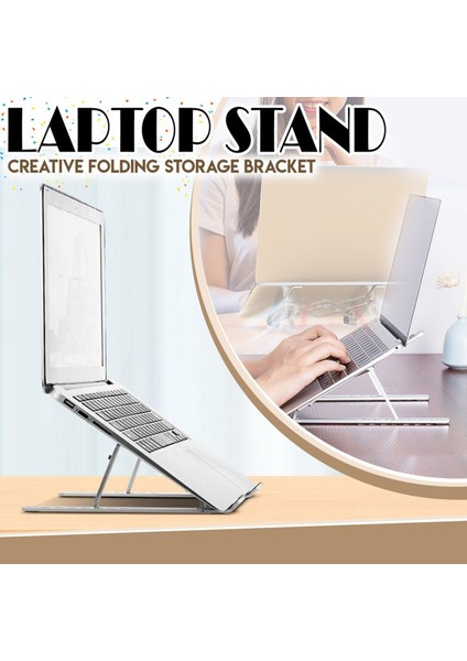 HT-119 Katlanır Alüminyum Laptop ve Tablet Standı Çift Kenetli Sağlam Versiyon