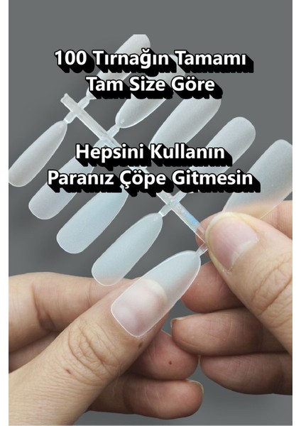 100 Adet MEDIUM Beden UZUN Takma Tırnak Seti OVAL Şekil. Özel Kutuda. Yapıştırıcı Hediyeli fırsatları
