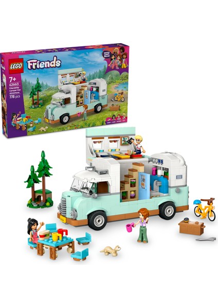 ® Friends Arkadaşlık Karavan Macerası 42663 - 7 Yaş & Üzeri Çocuklar için Yaratıcı Oyuncak Yapım Seti (778 Parça)