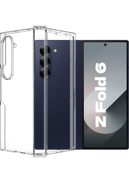 Samsung Galaxy Z Fold 6 Kılıf Droga Full Şeffaf Sararmaz Ince Pc