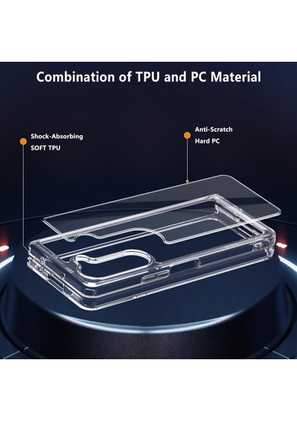 Samsung Galaxy Z Fold 6 Kılıf Droga Full Şeffaf Sararmaz Ince Pc