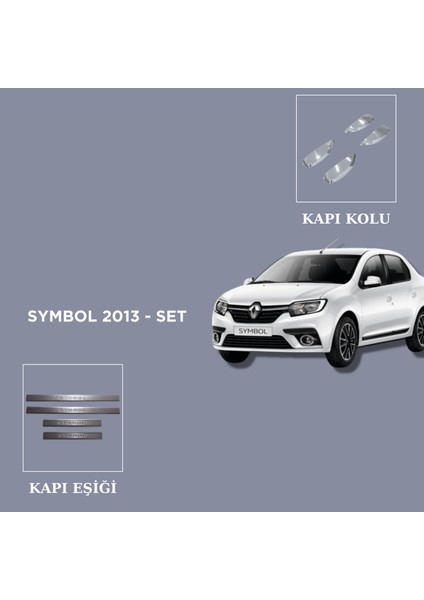 Aksesuar Renault Symbol 2013- Set Kapı Kolu-Kapı Eşiği