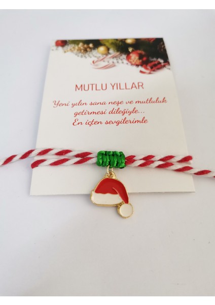 Yılbaşı Hediyesi Yeni Yıl Hediye Noel Temalı Charm Marteniçka Ipli Bileklik